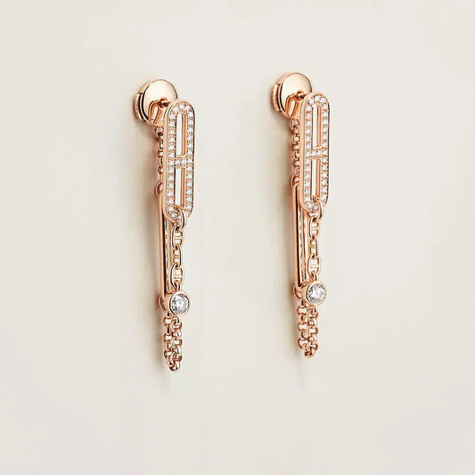 [Violet JW]CHAINE CHAOS DIAMOND DROP EARRINGS