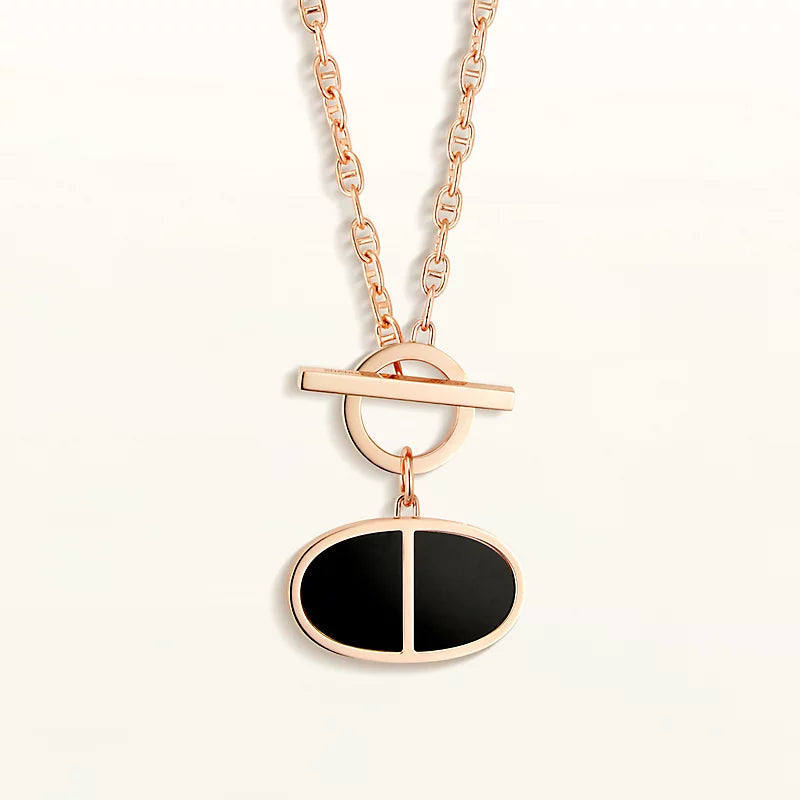 [Violet JW]CHAINE VERSO BLACK CERAMIC NECKLACE