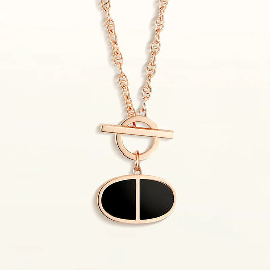 [Violet JW]CHAINE VERSO BLACK CERAMIC NECKLACE