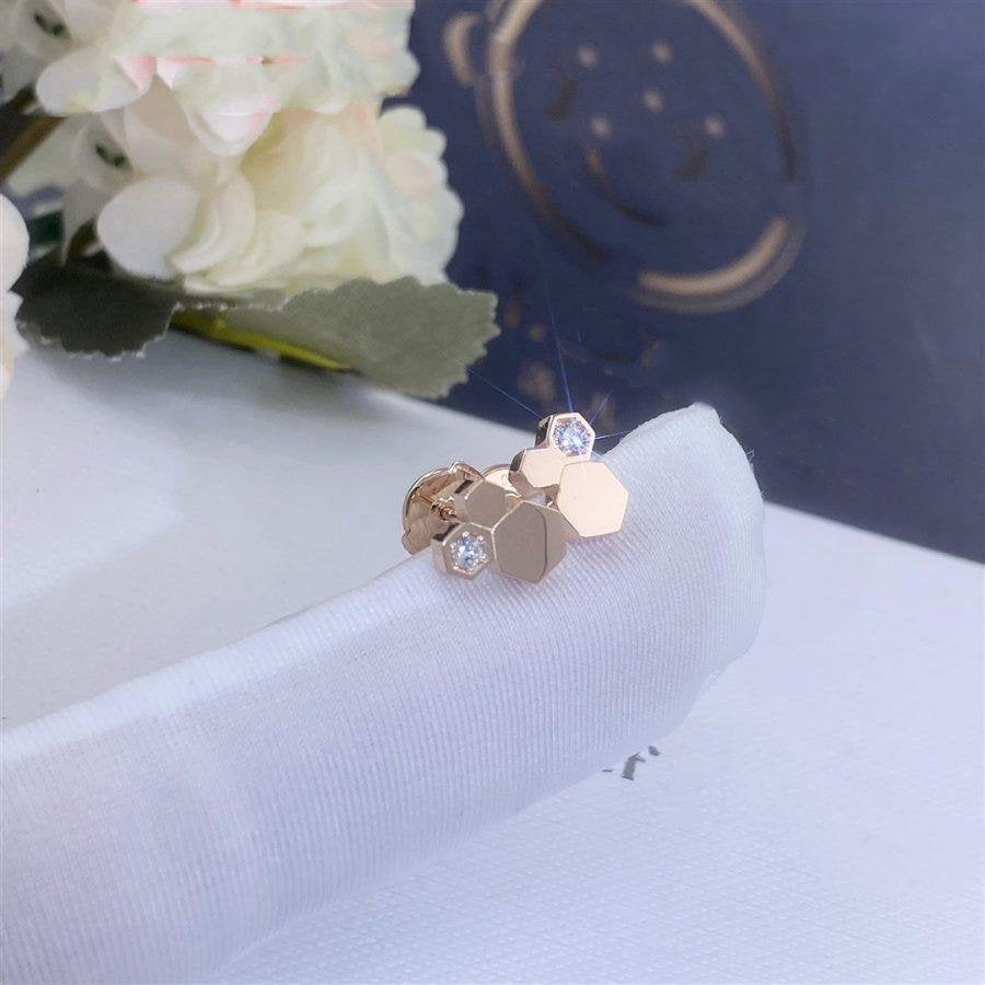 [Violet JW]BEE LOVE PINK GOLD DIAMOND EARRINGS