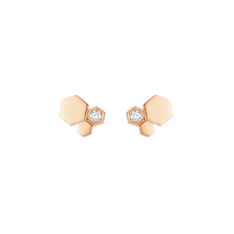 [Violet JW]BEE LOVE PINK GOLD DIAMOND EARRINGS