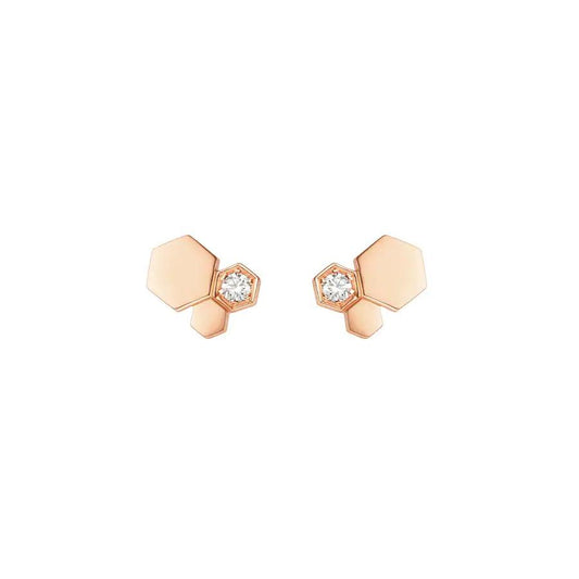 [Violet JW]BEE LOVE PINK GOLD DIAMOND EARRINGS