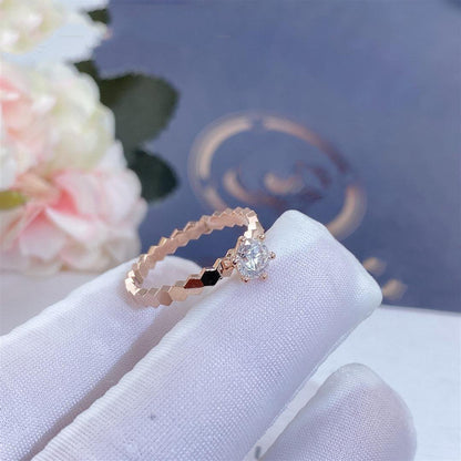 [Violet JW]BEE LOVE RING PINK GOLD 1 DIAMOND