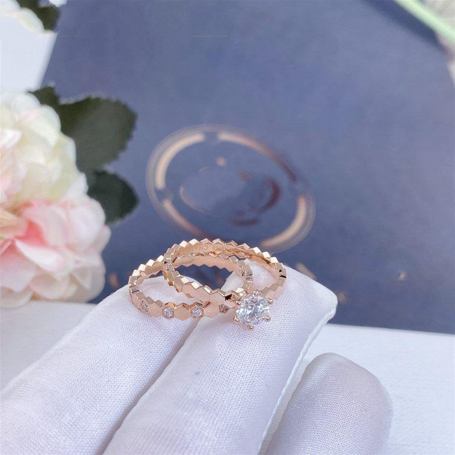 [Violet JW]BEE LOVE RING PINK GOLD 1 DIAMOND