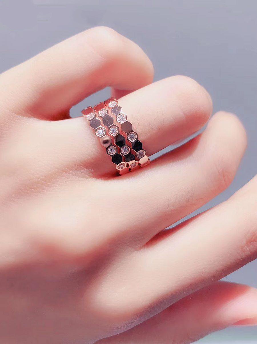 [Violet JW]BEE LOVE RING PINK GOLD DIAMOND