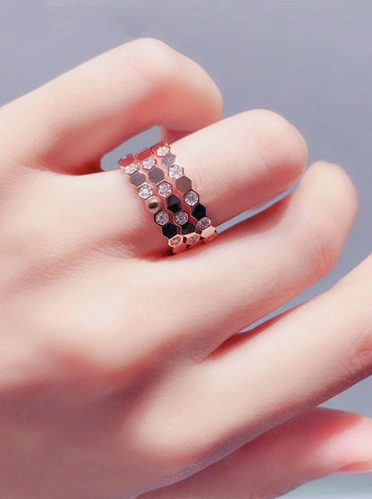 [Violet JW]BEE LOVE RING PINK GOLD DIAMOND