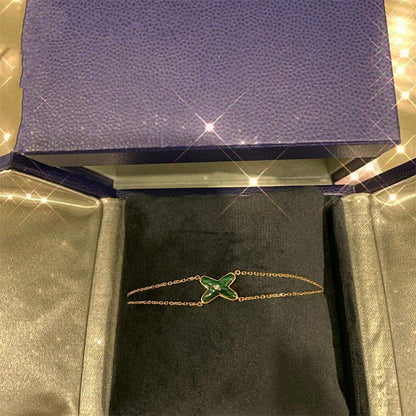 [Violet JW]JEUX BRACELET MALACHITE PINK GOLD 1 DIAMOND