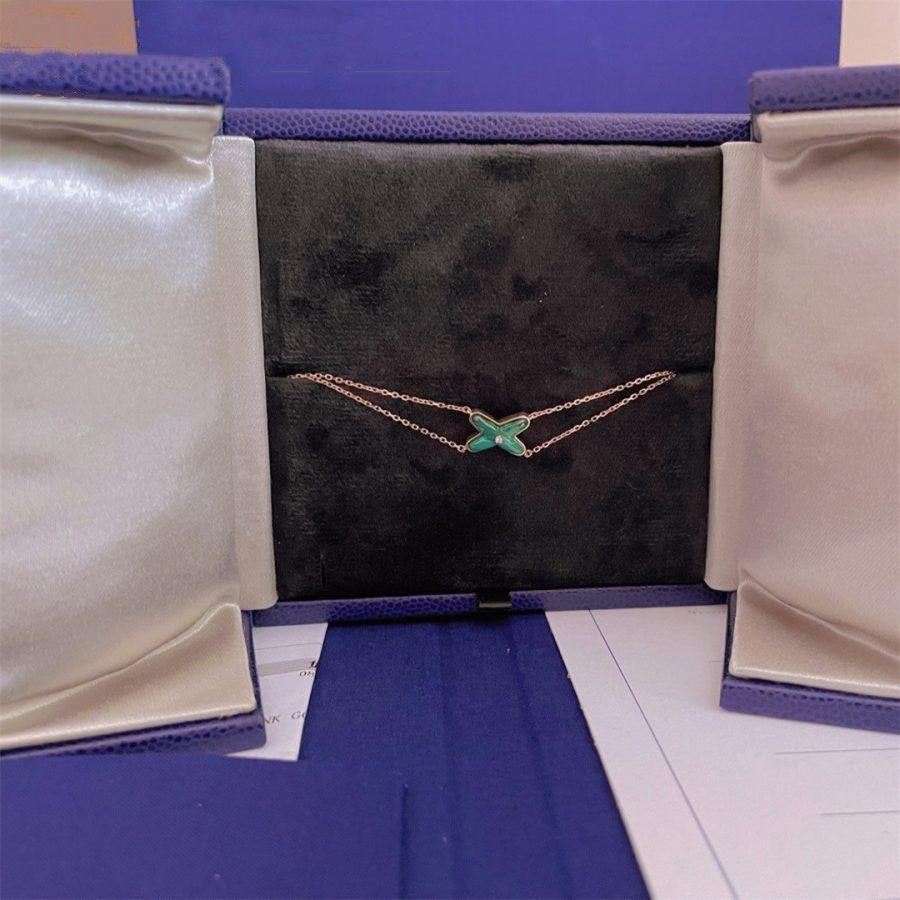 [Violet JW]JEUX BRACELET MALACHITE PINK GOLD 1 DIAMOND