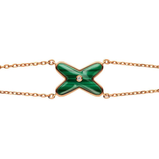 [Violet JW]JEUX BRACELET MALACHITE PINK GOLD 1 DIAMOND