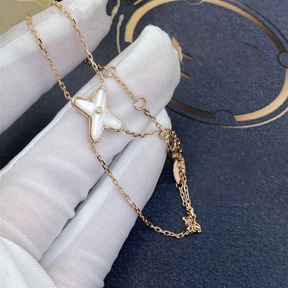[Violet JW]JEUX BRACELET WHITE MOP PINK GOLD 1 DIAMOND