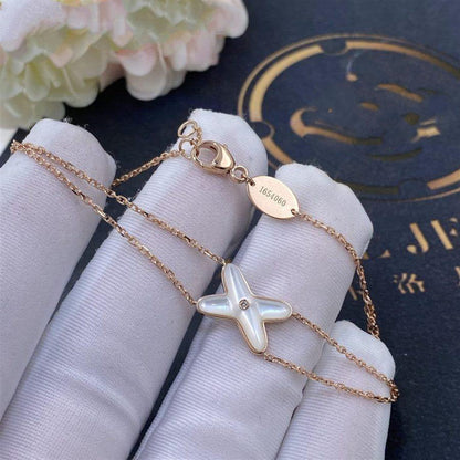 [Violet JW]JEUX BRACELET WHITE MOP PINK GOLD 1 DIAMOND