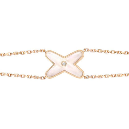 [Violet JW]JEUX BRACELET WHITE MOP PINK GOLD 1 DIAMOND