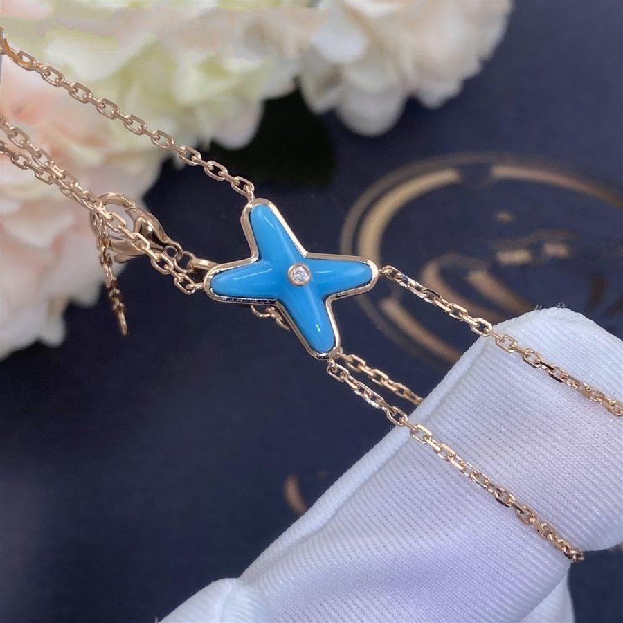 [Violet JW]JEUX BRACELET TURQUOISE PINK GOLD 1 DIAMOND