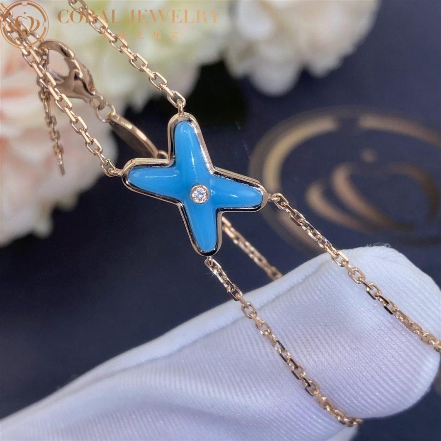 [Violet JW]JEUX BRACELET TURQUOISE PINK GOLD 1 DIAMOND