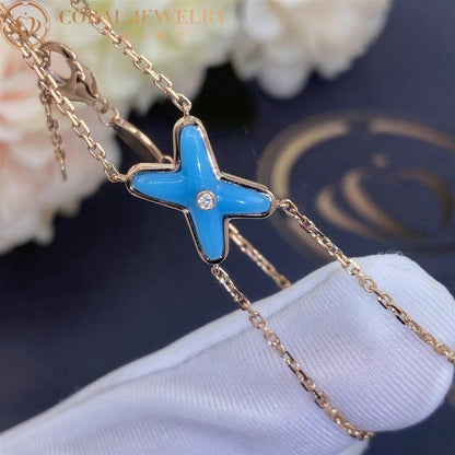 [Violet JW]JEUX BRACELET TURQUOISE PINK GOLD 1 DIAMOND