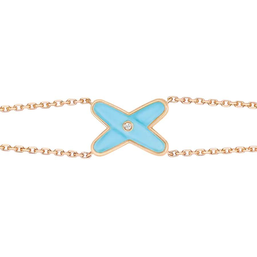 [Violet JW]JEUX BRACELET TURQUOISE PINK GOLD 1 DIAMOND