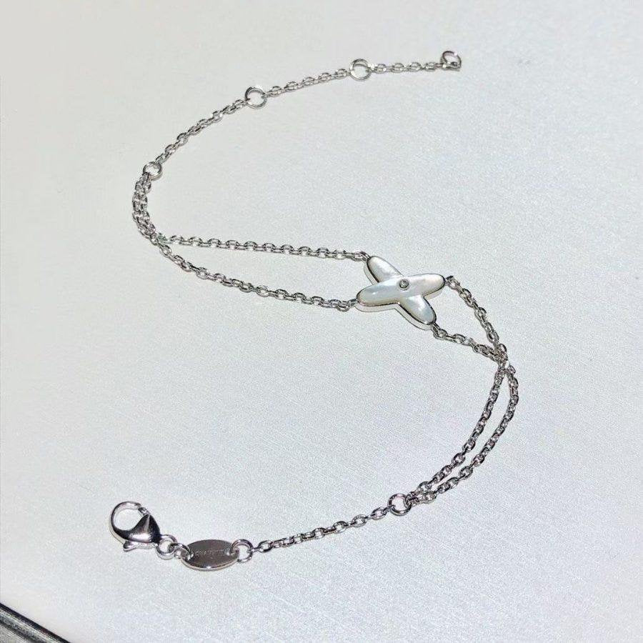 [Violet JW]JEUX BRACELET WHITE MOP SILVER 1 DIAMOND