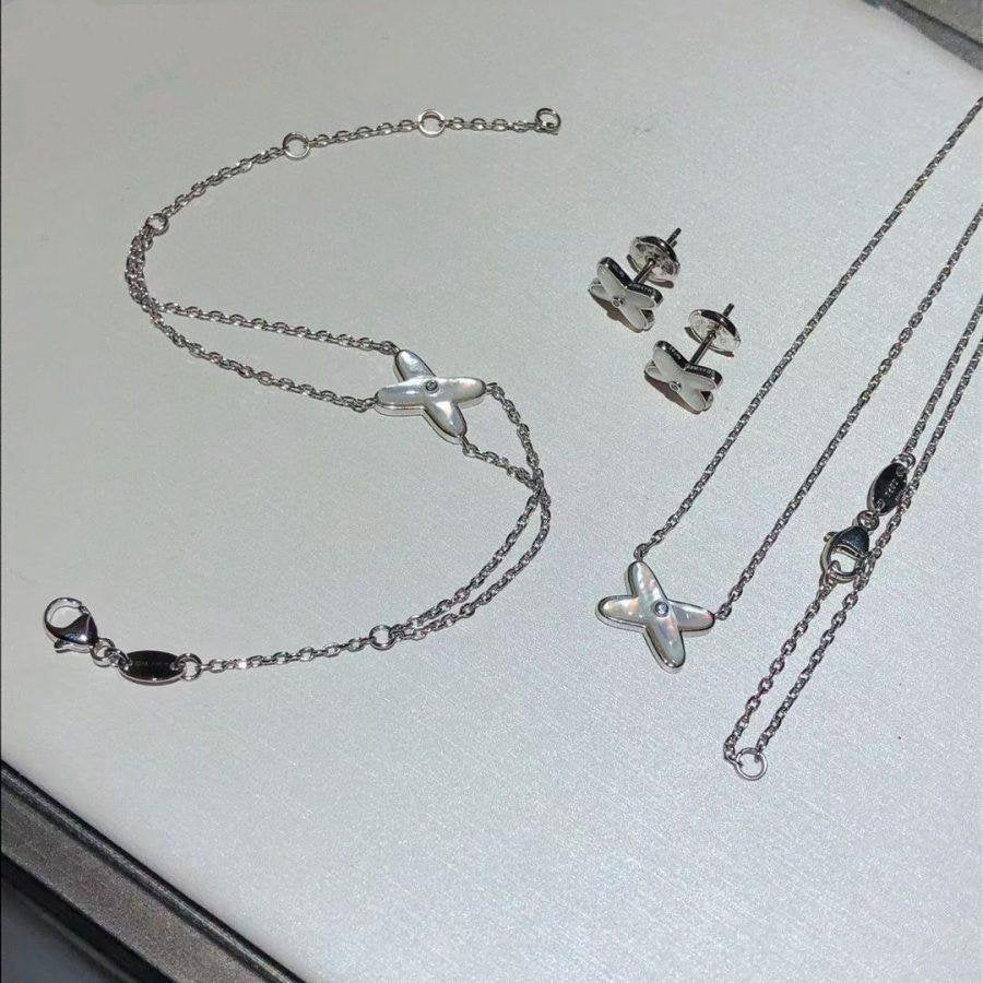 [Violet JW]JEUX BRACELET WHITE MOP SILVER 1 DIAMOND