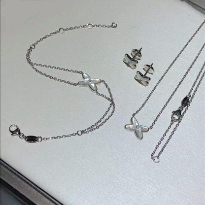 [Violet JW]JEUX BRACELET WHITE MOP SILVER 1 DIAMOND