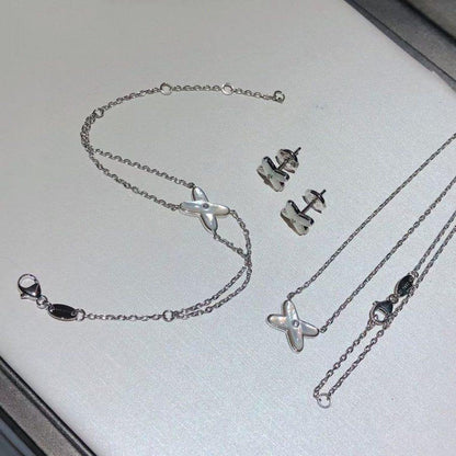 [Violet JW]JEUX BRACELET WHITE MOP SILVER 1 DIAMOND