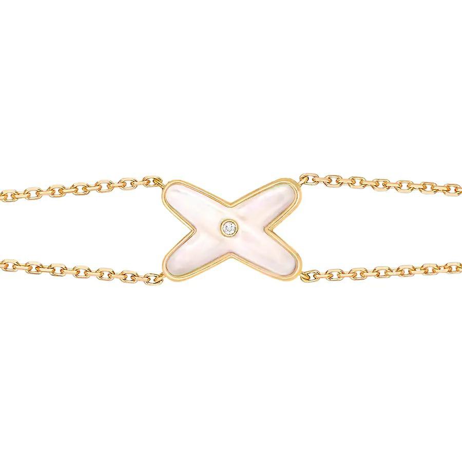 [Violet JW]JEUX BRACELET WHITE MOP GOLD 1 DIAMOND