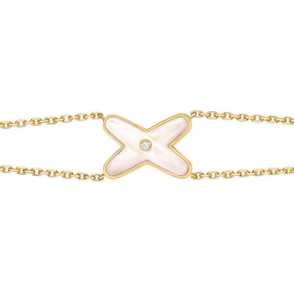 [Violet JW]JEUX BRACELET WHITE MOP GOLD 1 DIAMOND