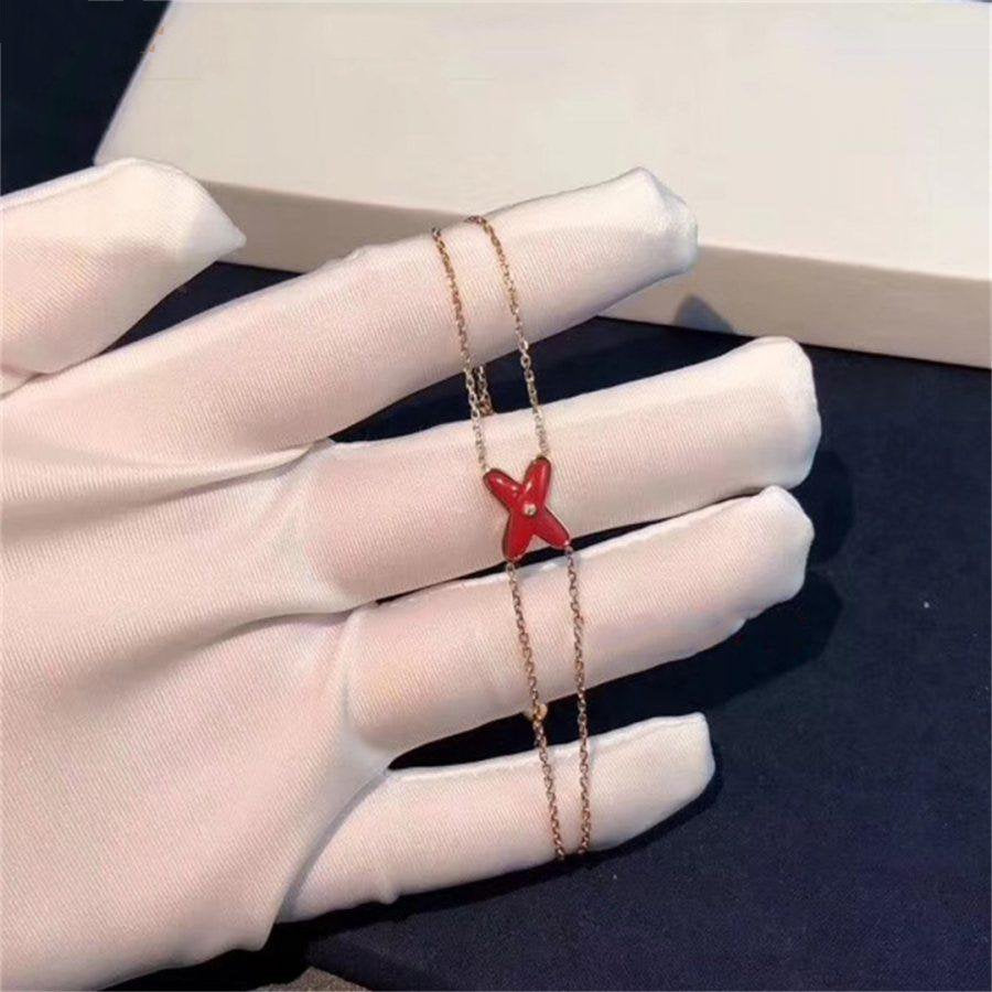 [Violet JW]JEUX BRACELET CARNELIAN PINK GOLD 1 DIAMOND