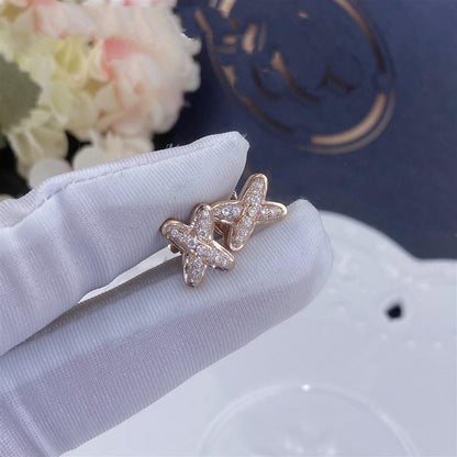 [Violet JW]JEUX DE PINK GOLD DIAMOND EARRINGS