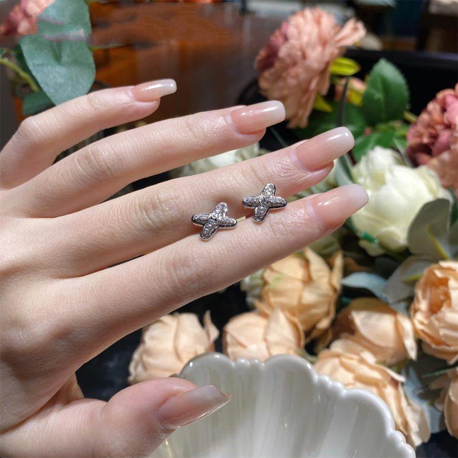 [Violet JW]JEUX DE SILVER DIAMOND EARRINGS