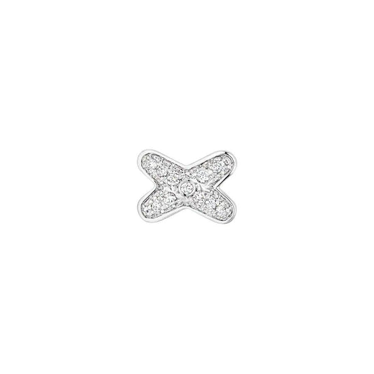 [Violet JW]JEUX DE SILVER DIAMOND EARRINGS