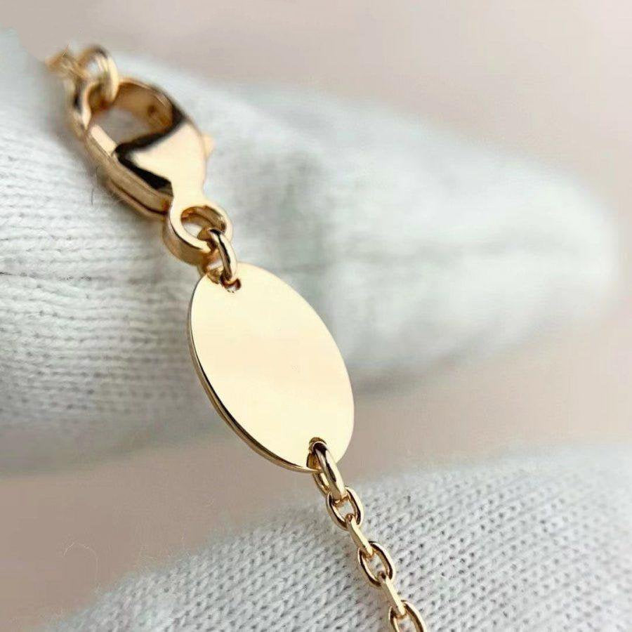 [Violet JW]JEUX DE BRACELET MALACHITE PINK GOLD DIAMONDS