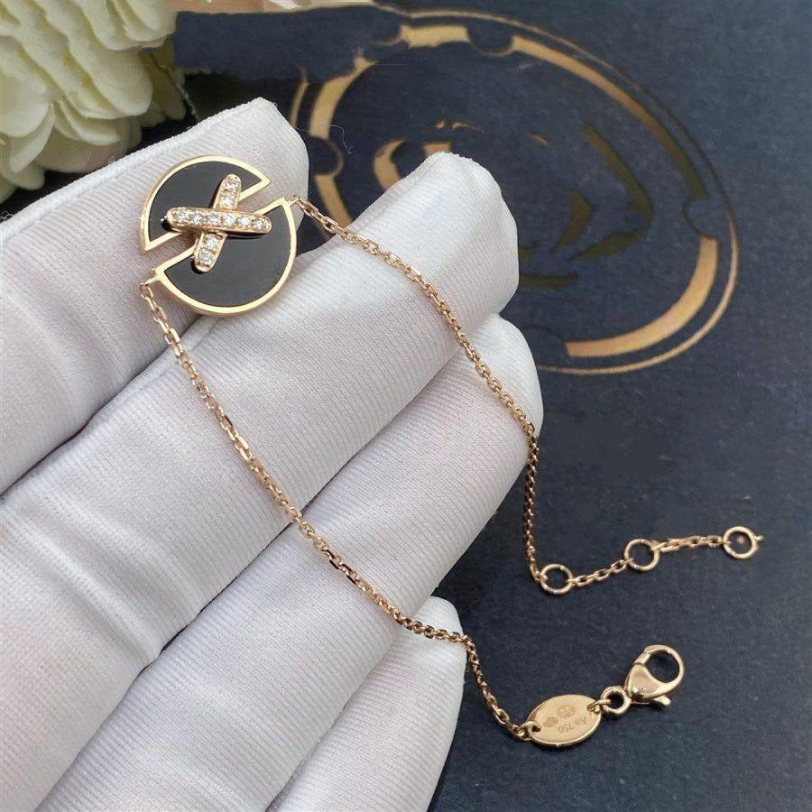 [Violet JW]JEUX DE BRACELET ONYX PINK GOLD DIAMOND