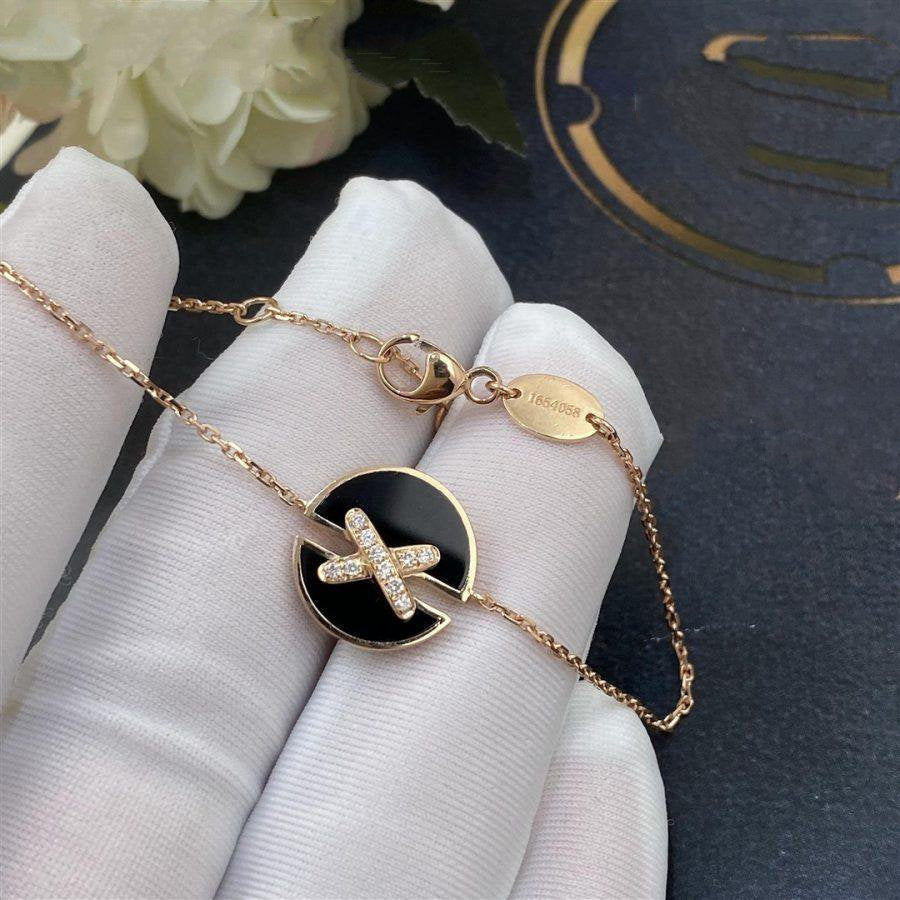 [Violet JW]JEUX DE BRACELET ONYX PINK GOLD DIAMOND