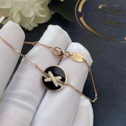 [Violet JW]JEUX DE BRACELET ONYX PINK GOLD DIAMOND