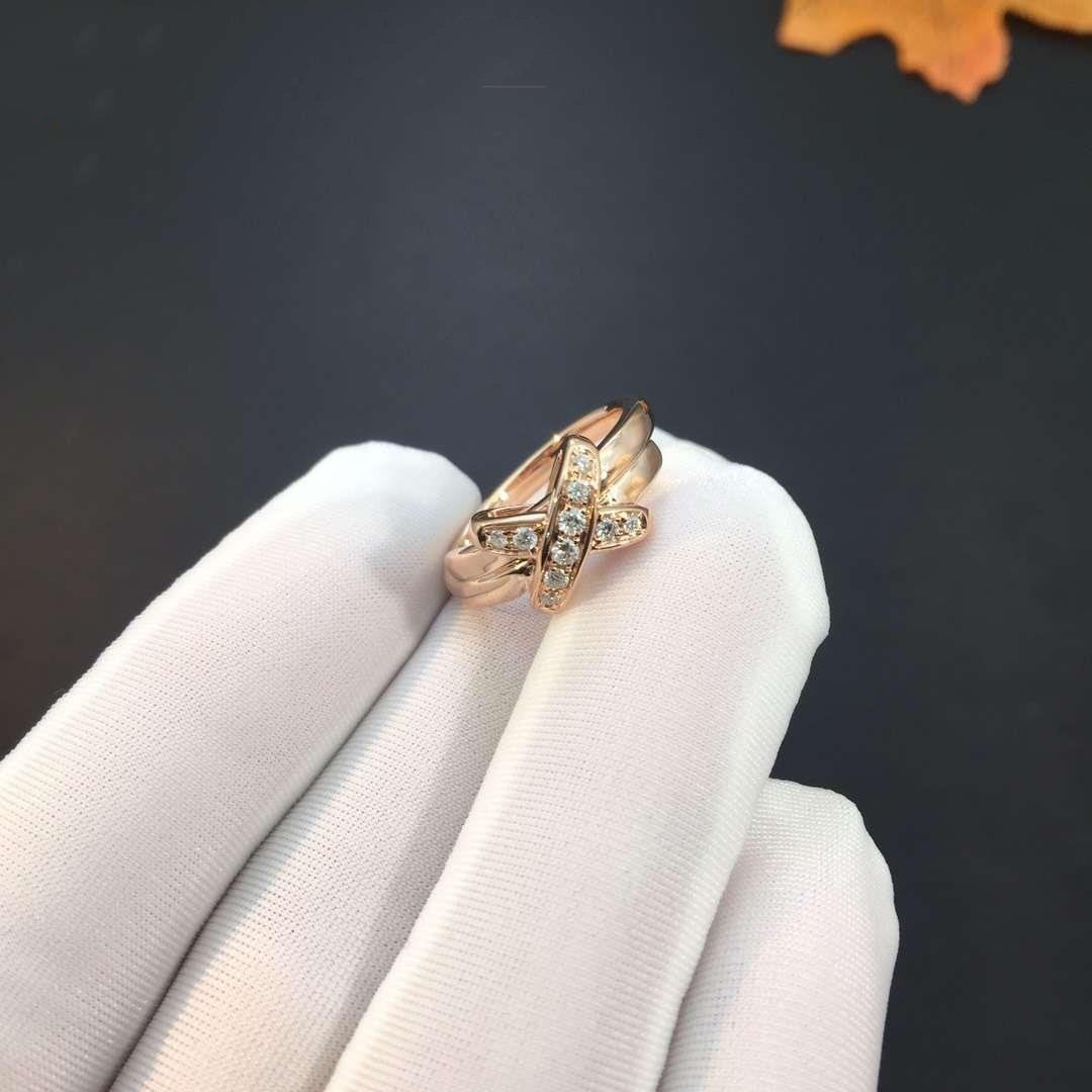 [Violet JW]JEUX DE PINK GOLD DIAMOND RING