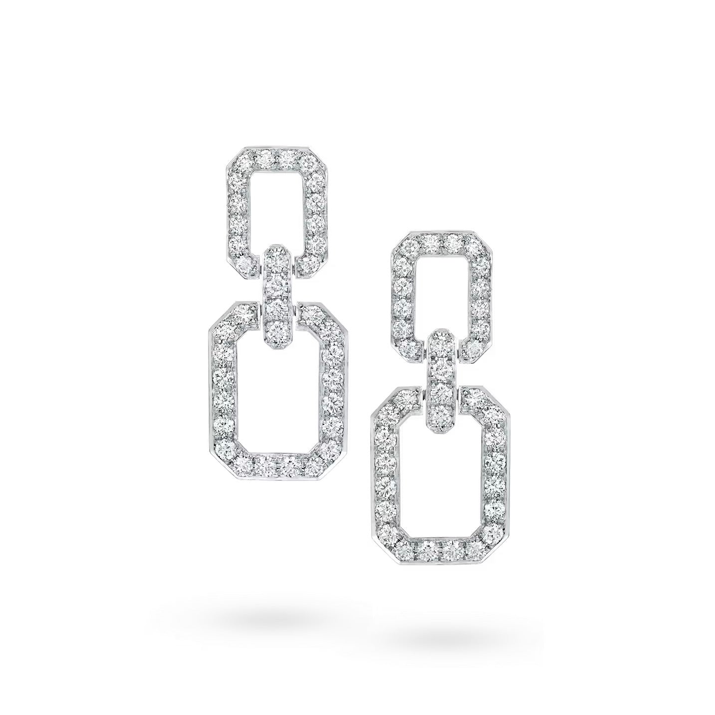 [Violet JW]LINKS MEDIUM EARRINGS DIAMOND