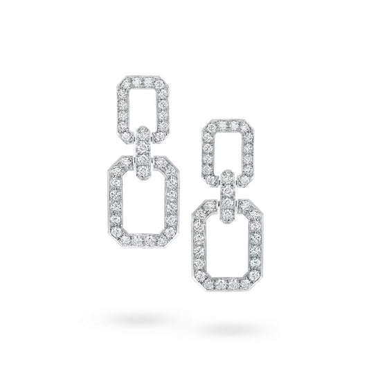 [Violet JW]LINKS MEDIUM EARRINGS DIAMOND