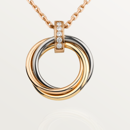 [Violet JW]TRINITY NECKLACE GOLD  DIAMONDS