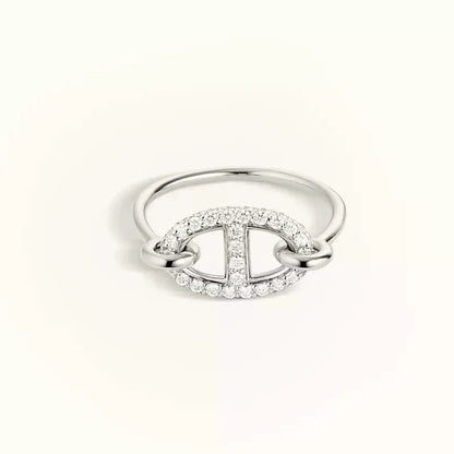 [Violet JW]RONDE SMALL SILVER DIAMOND RING