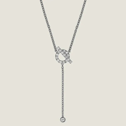 [Violet JW]FINESSE SILVER DIAMOND NECKLACE