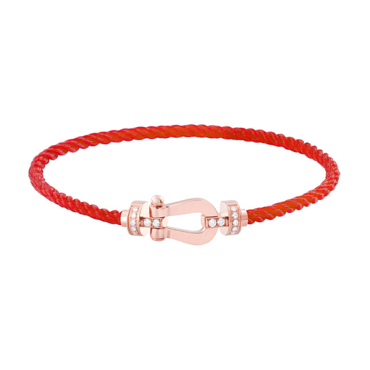 [Violet JW]FORCE 10 HALF DIAMOND PINK GOLD RED CORDERI LARGE AND MEDIUM MODEL