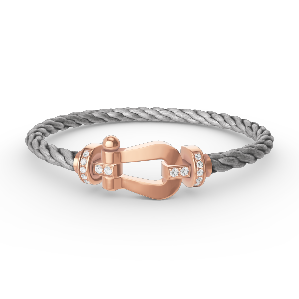 [Violet JW]FORCE LARGE HORSESHOE HALF DIAMOND BRACELET ROSE GOLD