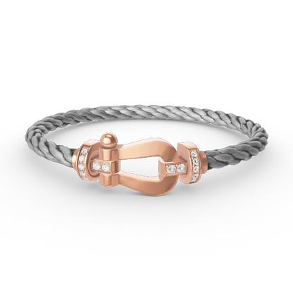 [Violet JW]FORCE LARGE HORSESHOE HALF DIAMOND BRACELET ROSE GOLD