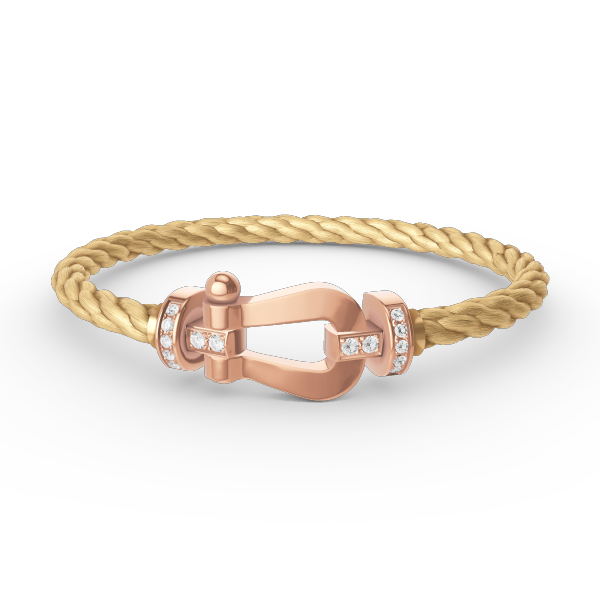[Violet JW]FORCE LARGE HORSESHOE HALF DIAMOND BRACELET ROSE GOLD