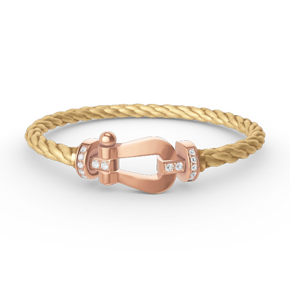 [Violet JW]FORCE LARGE HORSESHOE HALF DIAMOND BRACELET ROSE GOLD