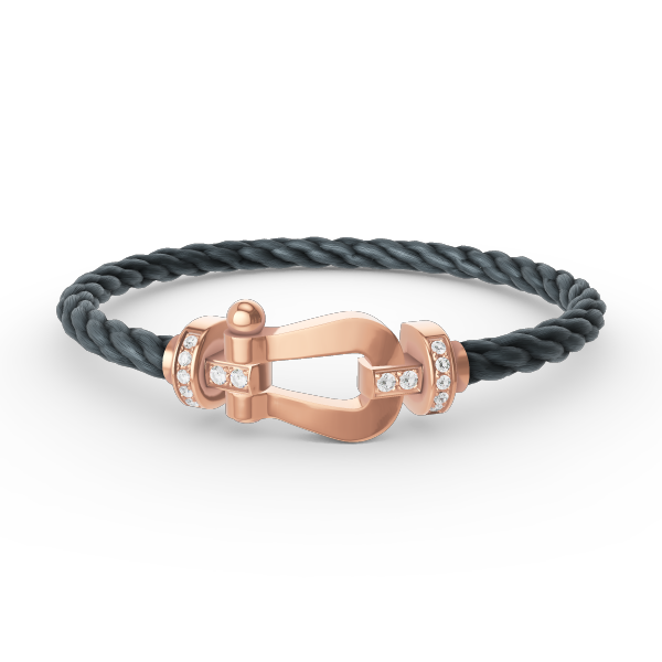 [Violet JW]FORCE LARGE HORSESHOE HALF DIAMOND BRACELET ROSE GOLD