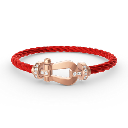 [Violet JW]FORCE LARGE HORSESHOE HALF DIAMOND BRACELET ROSE GOLD
