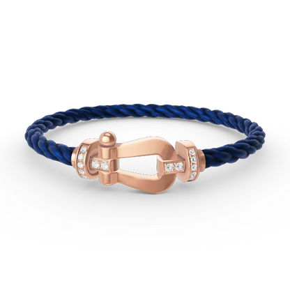 [Violet JW]FORCE LARGE HORSESHOE HALF DIAMOND BRACELET ROSE GOLD