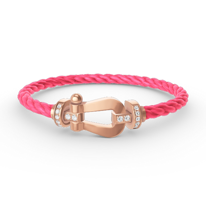 [Violet JW]FORCE LARGE HORSESHOE HALF DIAMOND BRACELET ROSE GOLD