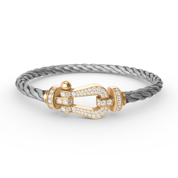 [Violet JW]FORCE LARGE HORSESHOE FULL DIAMOND BRACELET GOLD